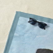 Serviette De Plage Schnauzer (Miniature) Peinture - Chien original mi (En situation)