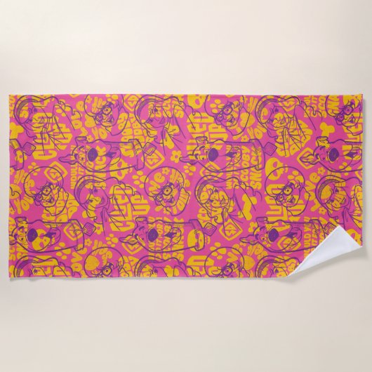 Serviette De Plage Scooby-Doo | Funky Flower Motif (Devant)