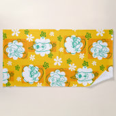 Serviette De Plage Scooby-Doo | Modèle floral de caractère (Devant)