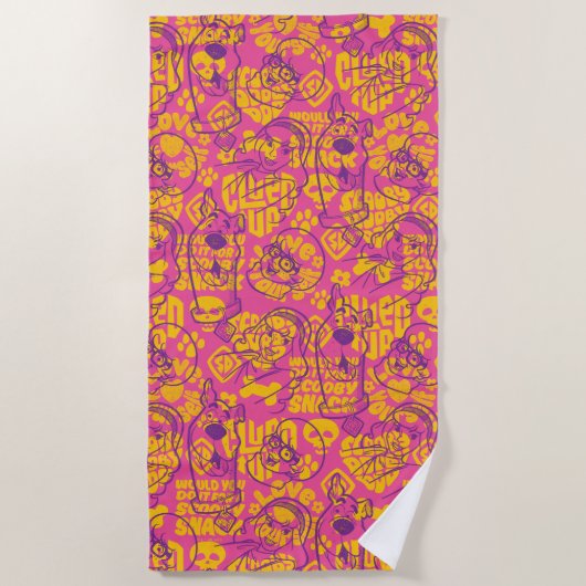 Serviette De Plage Scooby-Doo | Motif Fleur Funky (Devant)