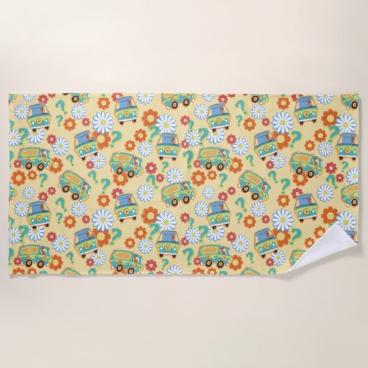 Serviette De Plage Scooby-Doo Mystery Motif de fleurs (Devant)