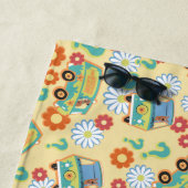 Serviette De Plage Scooby-Doo Mystery Motif de fleurs (En situation)