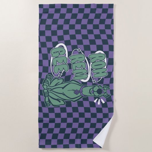 Serviette De Plage Scooby rétro "OMG" (Devant)