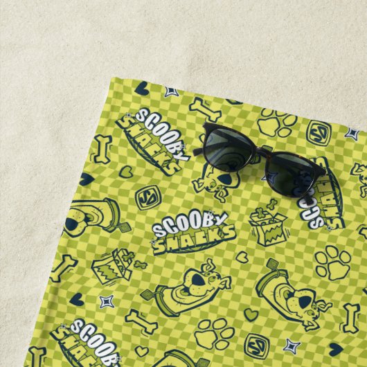 Serviette De Plage Scooby Snacks Galore Checker Motif (En situation)