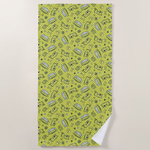 Serviette De Plage Scooby Snacks Galore Checker Motif