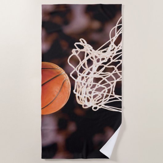 Serviette De Plage Scoring de basket-ball (Devant)