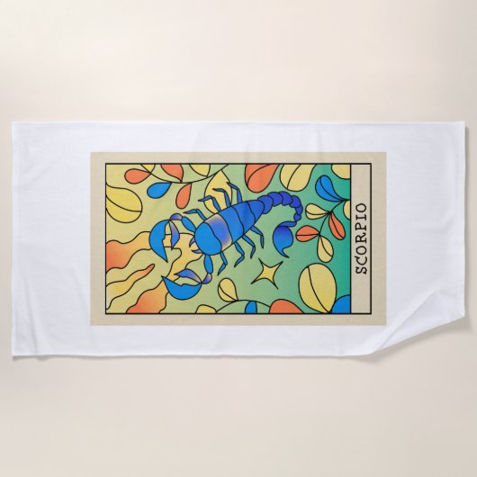 Serviette de plage Scorpio Zodiac (Devant)