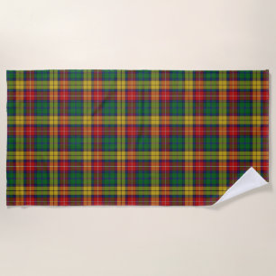 Serviette De Plage Scottish Accents Clan Buchanan Tartan