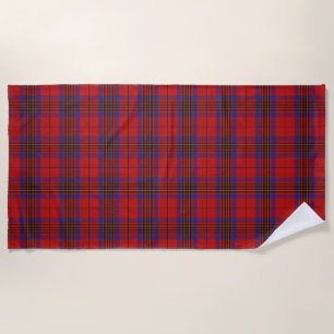 Serviette De Plage Scottish Accents Clan Leslie Red Tartan