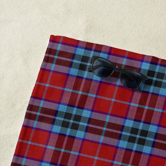 Serviette De Plage Scottish Accents Clan MacTavish Tartan (En situation)