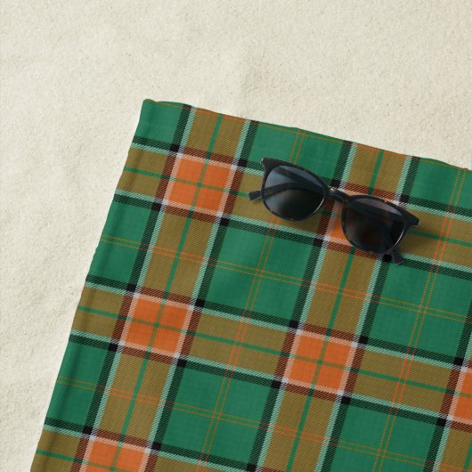 Serviette De Plage Scottish Accents Clan Pollock Tartan (En situation)