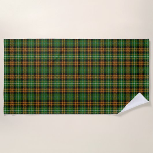 Serviette De Plage Scottish Accents Clan Ramsay Orange Chasse Tartan (Devant)