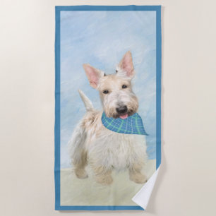 Serviette De Plage Scottish Terrier Wheaten Dog Painting Art original