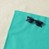 Serviette De Plage script de nom vert turquoise (En situation)