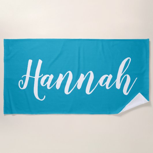 Serviette De Plage Script tendance personnalisé Nom personnalisé Cool (Devant)