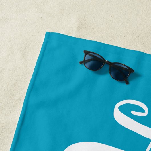 Serviette De Plage Script tendance personnalisé Nom personnalisé Cool (En situation)