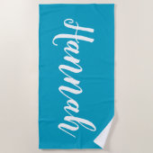 Serviette De Plage Script tendance personnalisé Nom personnalisé Cool (Devant)
