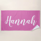 Serviette De Plage Script tendance personnalisé Nom personnalisé Cool (Devant)