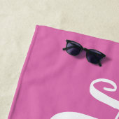 Serviette De Plage Script tendance personnalisé Nom personnalisé Cool (En situation)