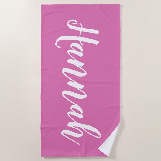 Serviette De Plage Script tendance personnalisé Nom personnalisé Cool (Devant)