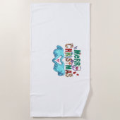 Serviette De Plage Scruter de Noël Joyeux Noël Noël Sthoscope N (Devant)