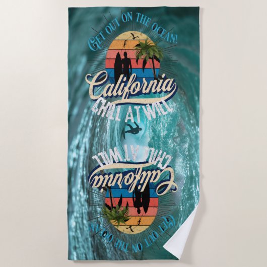 Serviette De Plage Se détendre à volonté Vacances d'été (Devant)