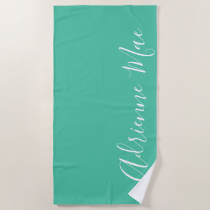 Serviette De Plage Sea Green Simply Personnalisé