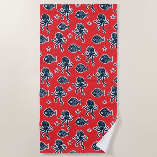 Serviette de plage - Sea Life (Devant)