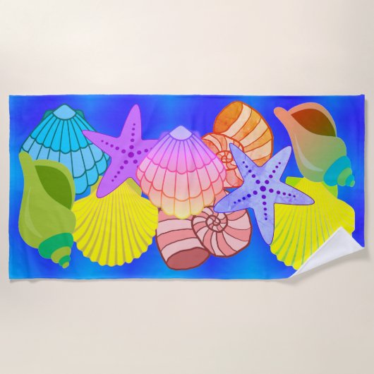 Serviette de plage Sea Shells (Devant)