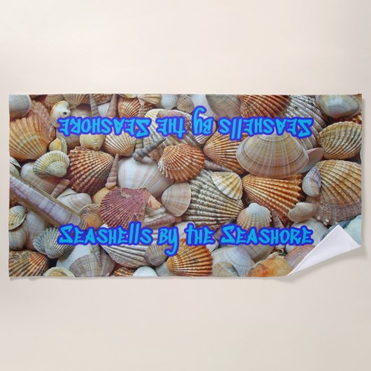 Serviette De Plage Sea Shells Mixed Beach Seashells (Devant)
