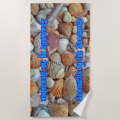 Serviette De Plage Sea Shells Mixed Beach Seashells (Devant)