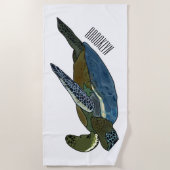 Serviette De Plage Sea turtle cartoon (Devant)