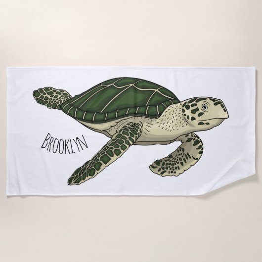 Serviette De Plage Sea turtle cartoon (Devant)