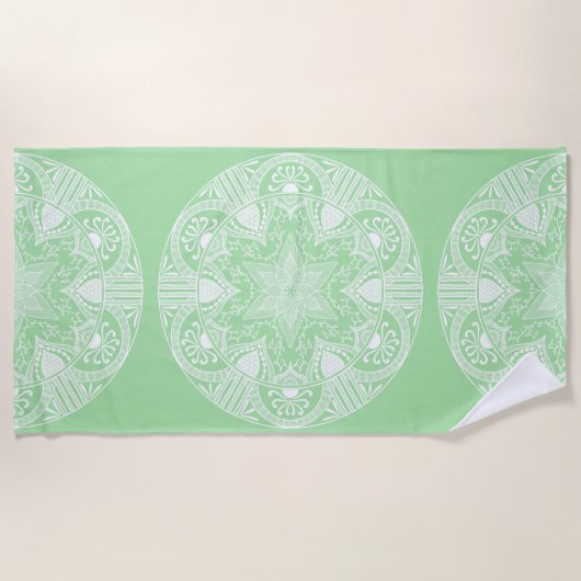 Serviette De Plage Seafoam Mandala (Devant)