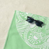 Serviette De Plage Seafoam Mandala (En situation)