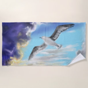Serviette de plage Seagull Flying