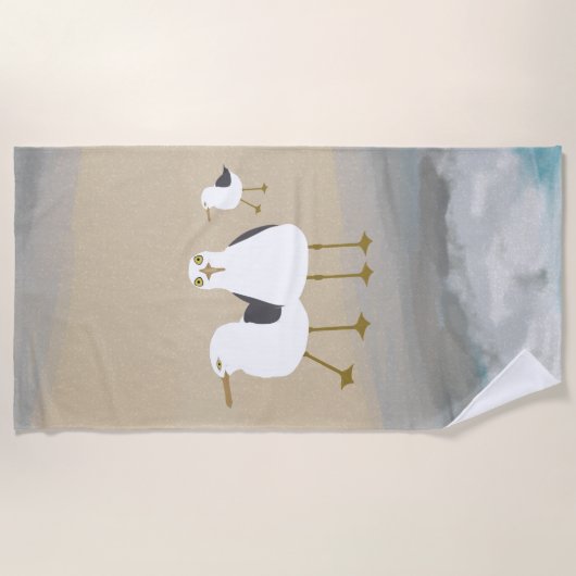 Serviette de plage Seagulls (Devant)