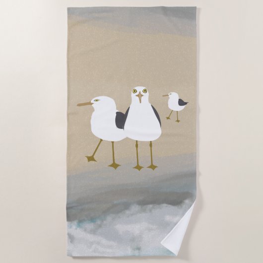 Serviette de plage Seagulls (Devant)
