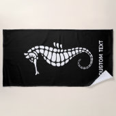 Serviette De Plage Seahorse White (Devant)