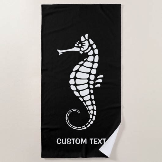 Serviette De Plage Seahorse White (Devant)