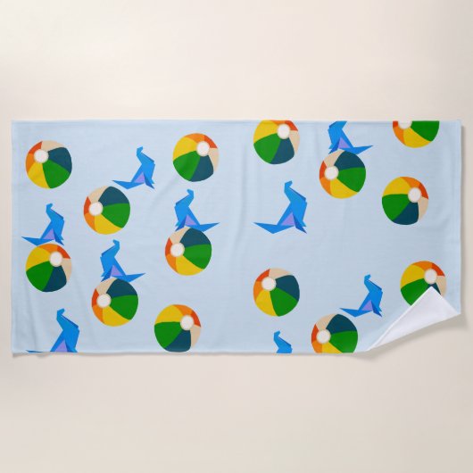 Serviette de plage Seal & Ball (Devant)