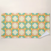 Serviette De Plage Seamless retro pattern with rounded squares (Devant)