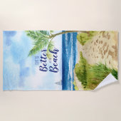Serviette De Plage Seascape Life is Better at the (Devant)