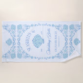 Serviette De Plage Seashells & Wedding Bells Bachelorette (Devant)