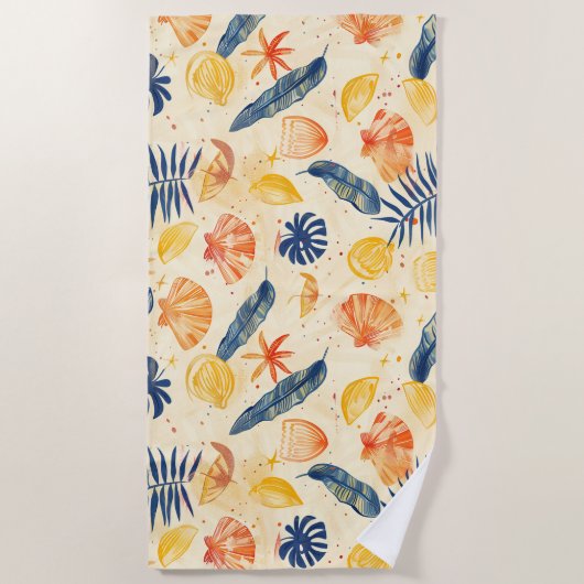 Serviette De Plage Seaside Sketchbook Retreat Beach Towel (Devant)