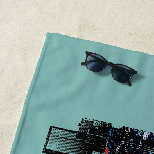 Serviette De Plage Seattle, Washington couvert de graffitis (En situation)