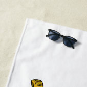 Serviette De Plage Sèche-cheveux & lisseuse-cheveux illustration (En situation)