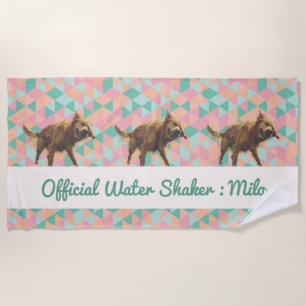 Serviette De Plage Secoueur d'eau officiel : Retriever doré personnal