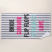 Serviette De Plage Seersucker Summer Bride Sprinkl Party (Devant)