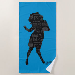 Serviette De Plage Seinfeld Elaine Danse Silhouette